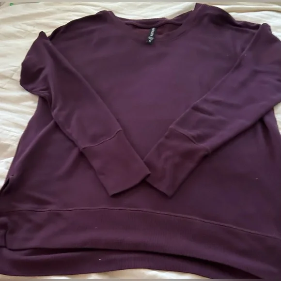 EUC Athleta Deep Purple Coaster Luxe Sweatshirt With Thumb holes,size Large-tall - Picture 3 of 15